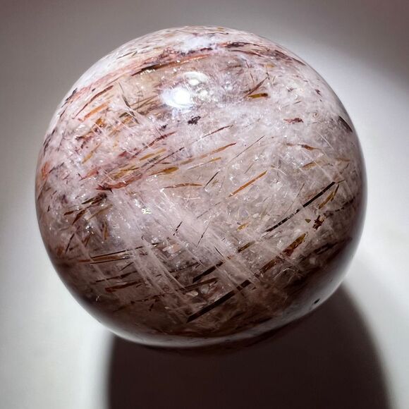 Golden Rutilated Quartz Marble Sphere‎ (#17) - Picture 6 of 11